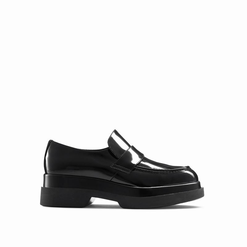 Russell & Bromley Geri Chunky 90's Loafers Womens Black [LYQ7564LH]